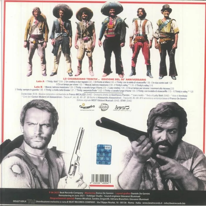 Обратная сторона обложки — Franco MICALIZZI — Lo Chiamavano Trinita (Soundtrack) (50th Anniversary Edition)