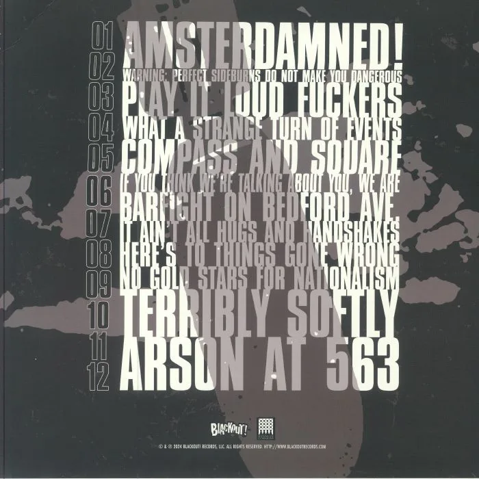 Back cover — CRIME IN STEREO — Explosives & The Will To Use Them (20th Anniversary Edition)