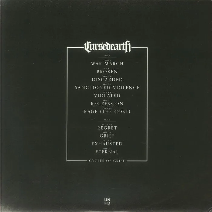 Обратная сторона обложки — CURSED EARTH — Cycles Of Grief: The Complete Collection
