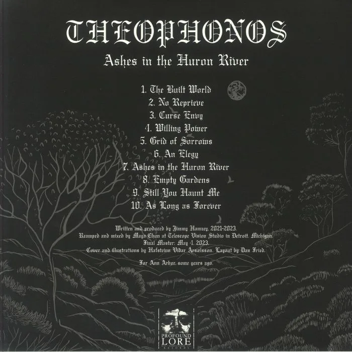 Обратная сторона обложки — THEOPHONOS — Ashes In The Huron River