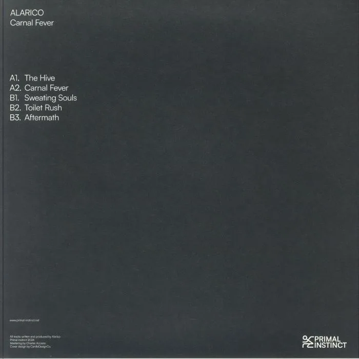 Обратная сторона обложки — ALARICO — Carnal Fever