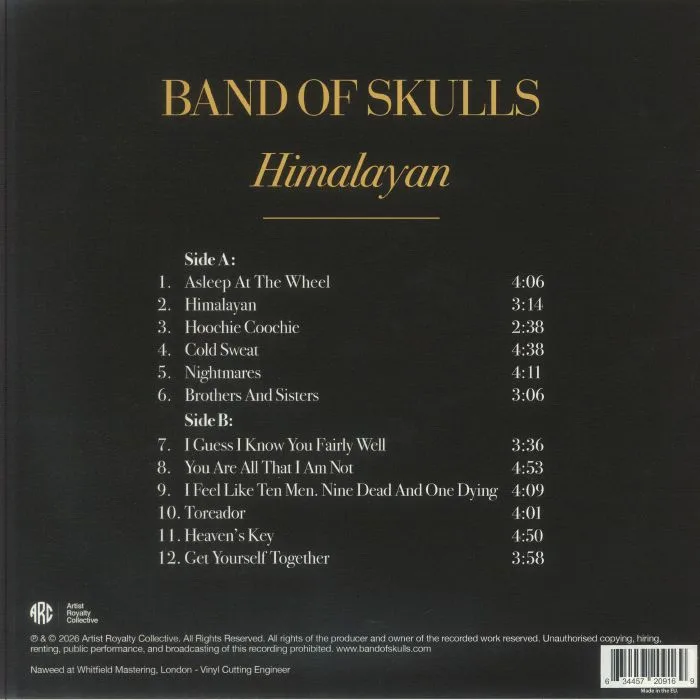 Back cover — BAND OF SKULLS — Himalayan (remastered)