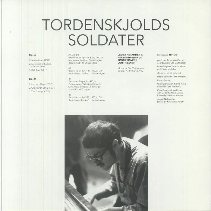 Back cover — TORDENSKJOLDS SOLDATER — Love