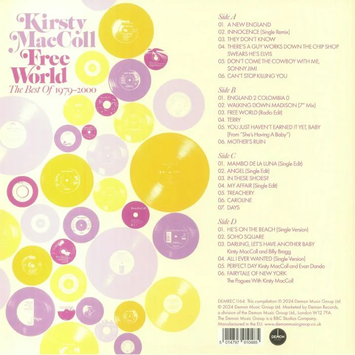 Обратная сторона обложки — Kirsty MacCOLL — Free World: The Best Of Kirsty MacColl 1979-2000