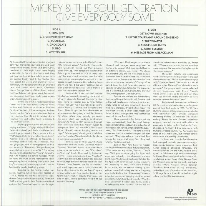 Обратная сторона обложки — MICKEY & THE SOUL GENERATION — Give Everybody Some