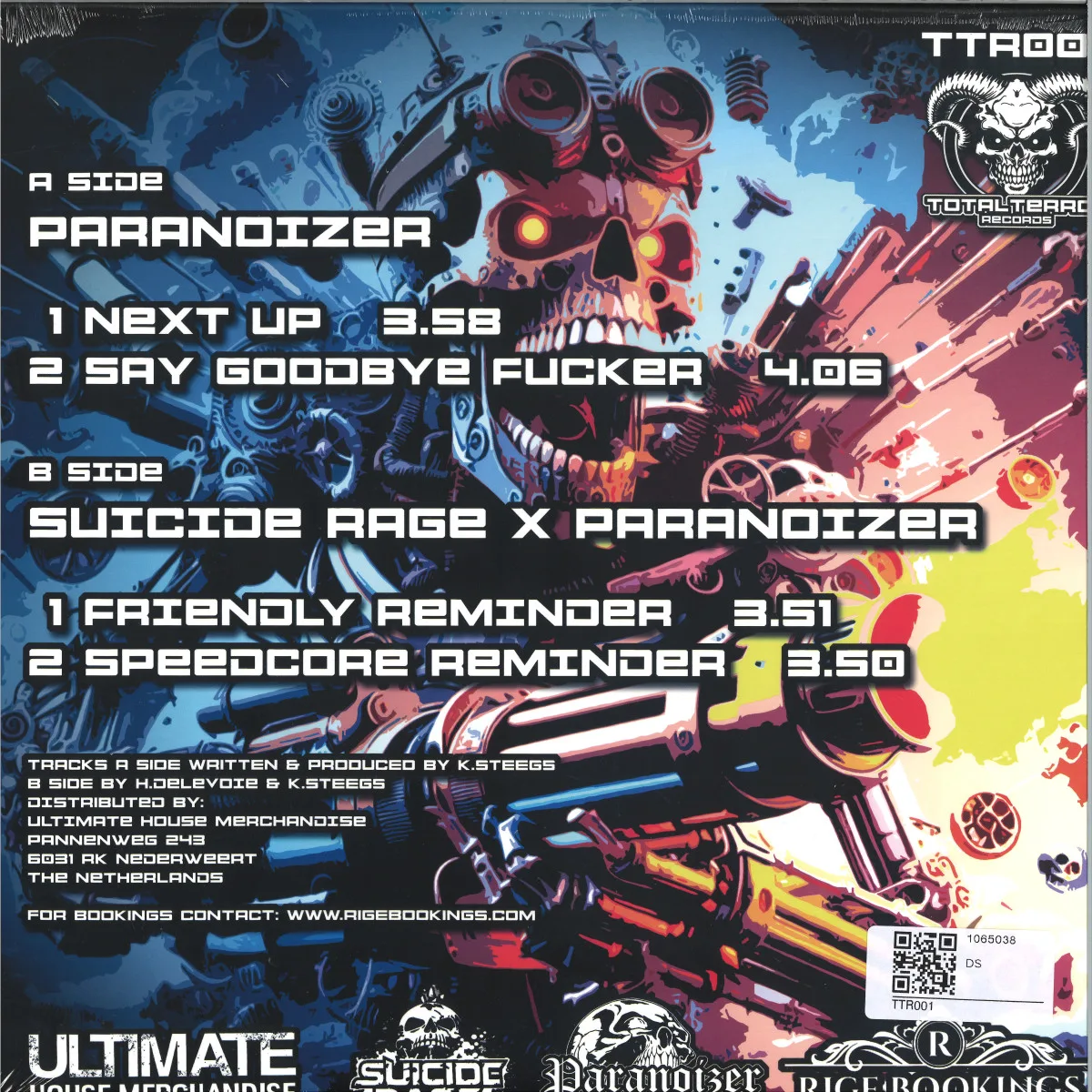 Обратная сторона обложки — Paranoizer X Suicide Rage — Suicide Rage X Paranoizer