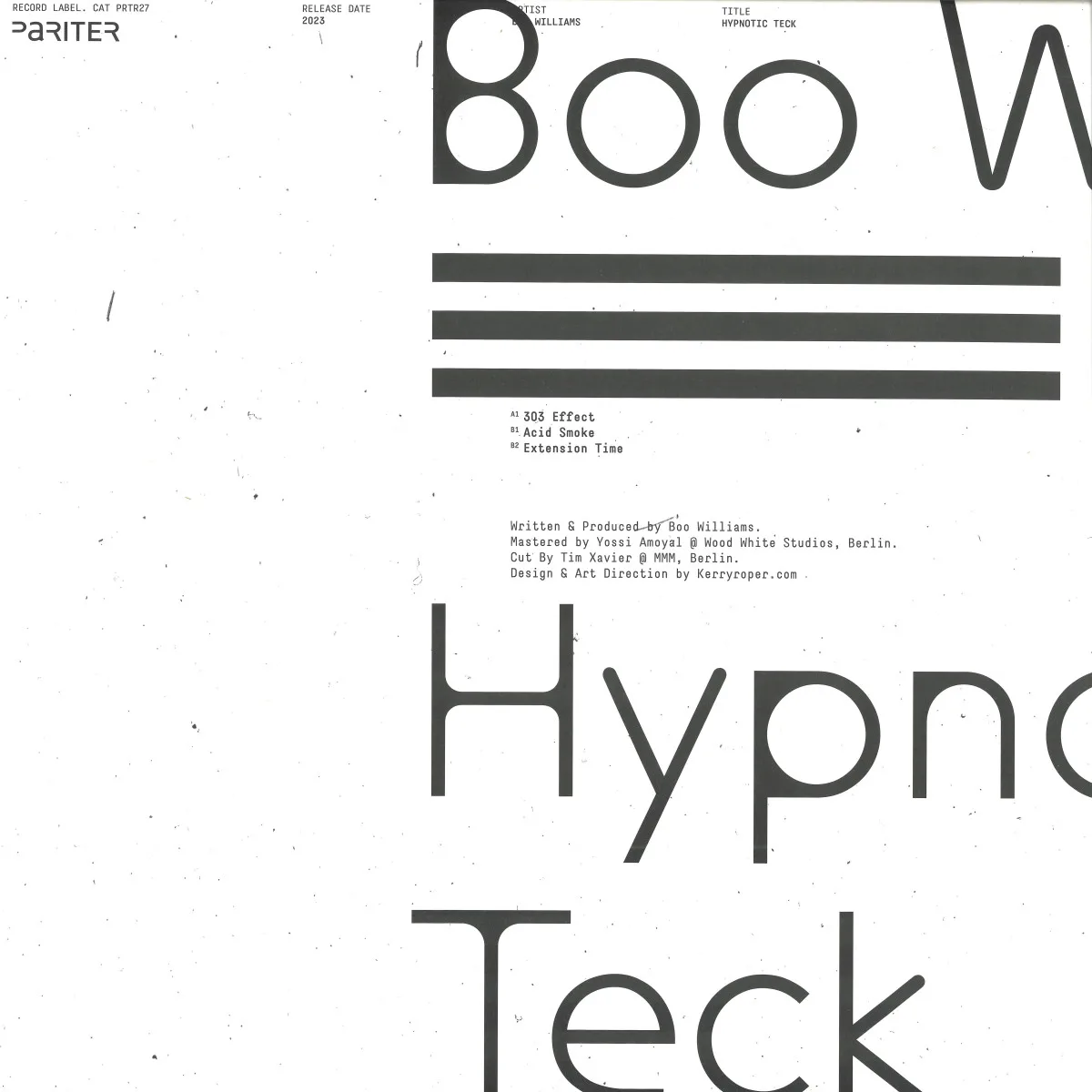 Обратная сторона обложки — Boo Williams — Hypnotic Teck