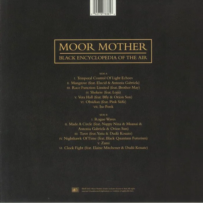 Back cover — MOOR MOTHER — Black Encyclopedia Of The Air