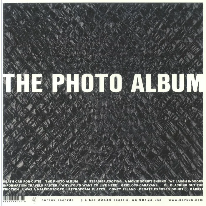 Обратная сторона обложки — DEATH CAB FOR CUTIE — The Photo Album (reissue)