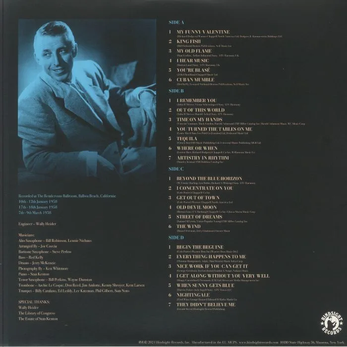 Back cover — Stan KENTON — At The Rendezvous Ballroom (Record Store Day Black Friday RSD 2024)