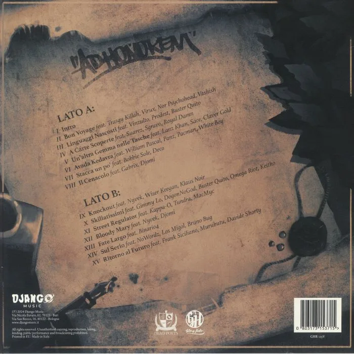 Back cover — DJ FASTCUT — Dead Poets IV: Ad Honorem