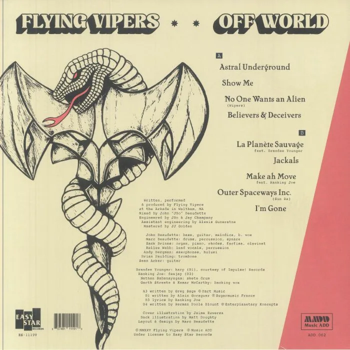 Back cover — FLYING VIPERS — Off World