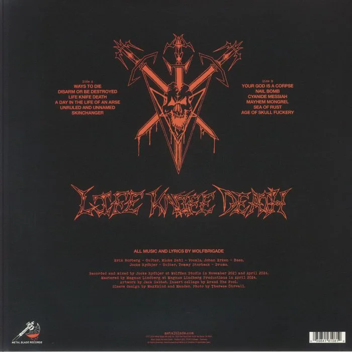 Back cover — WOLFBRIGADE — Life Knife Death