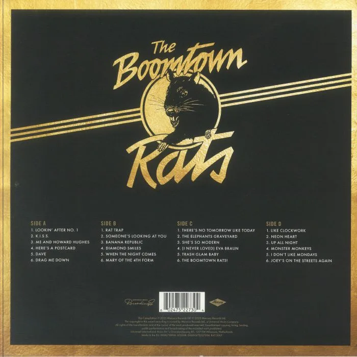 Обратная сторона обложки — The BOOMTOWN RATS — The First Fifty Years: Songs Of Boomtown Glory