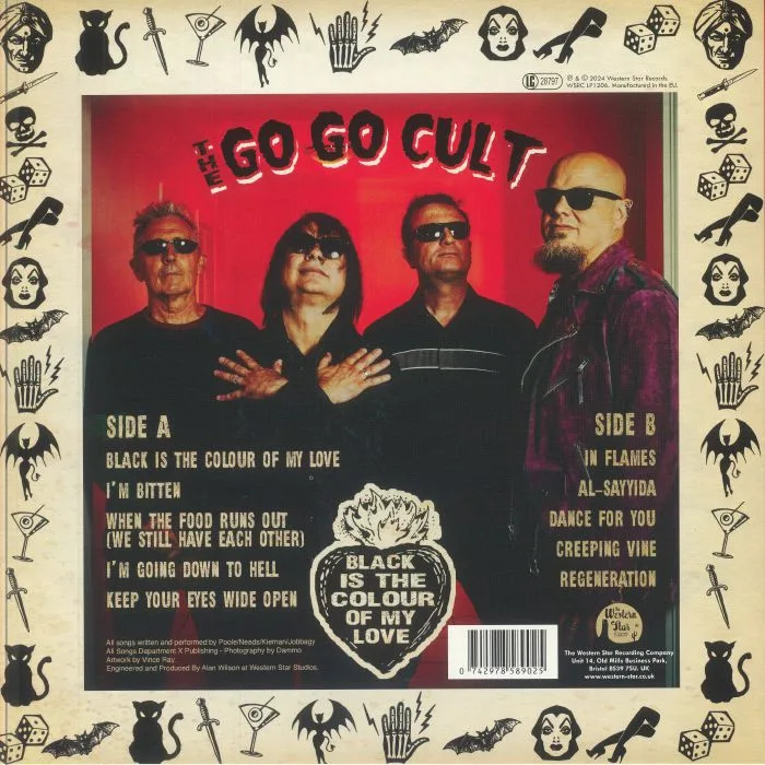 Обратная сторона обложки — The GO GO CULT — Black Is The Colour Of My Love