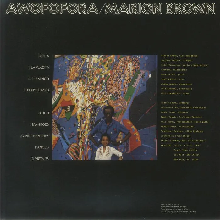 Обратная сторона обложки — Marion BROWN — Awofofora