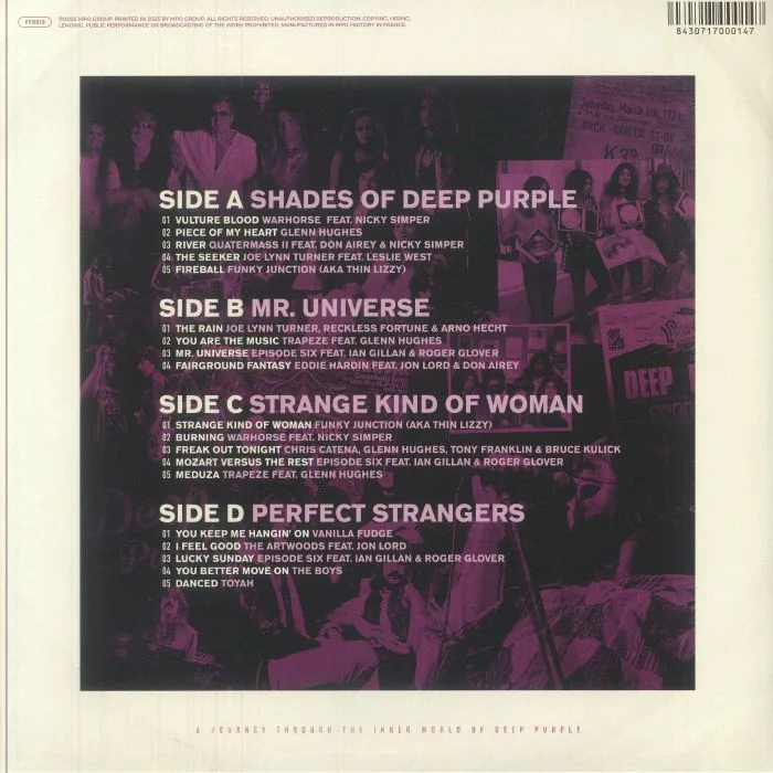 Back cover — DEEP PURPLE / VARIOUS — The Many Faces Of Deep Purple