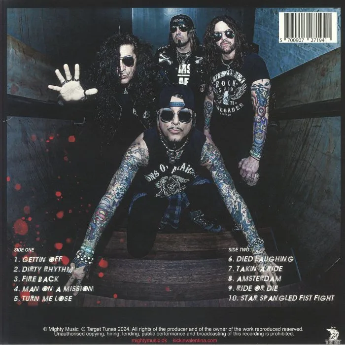 Обратная сторона обложки — KICKIN VALENTINA — Star Spangled Fist Fight