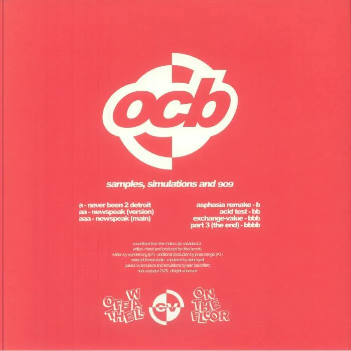 Back cover — OCB — Samples Simulations & 909 (B-STOCK)
