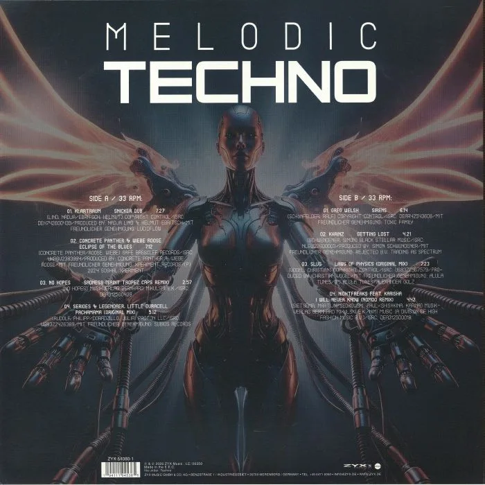 Back cover — VARIOUS — Melodic Techno 2026