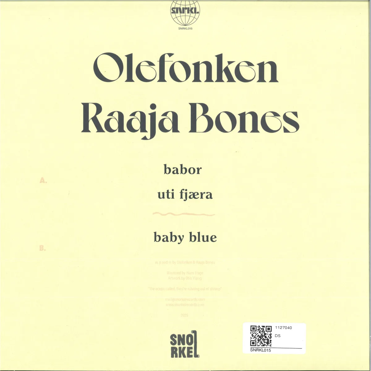 Обратная сторона обложки — Olefonken&Raaja Bones — Uti Fjaera