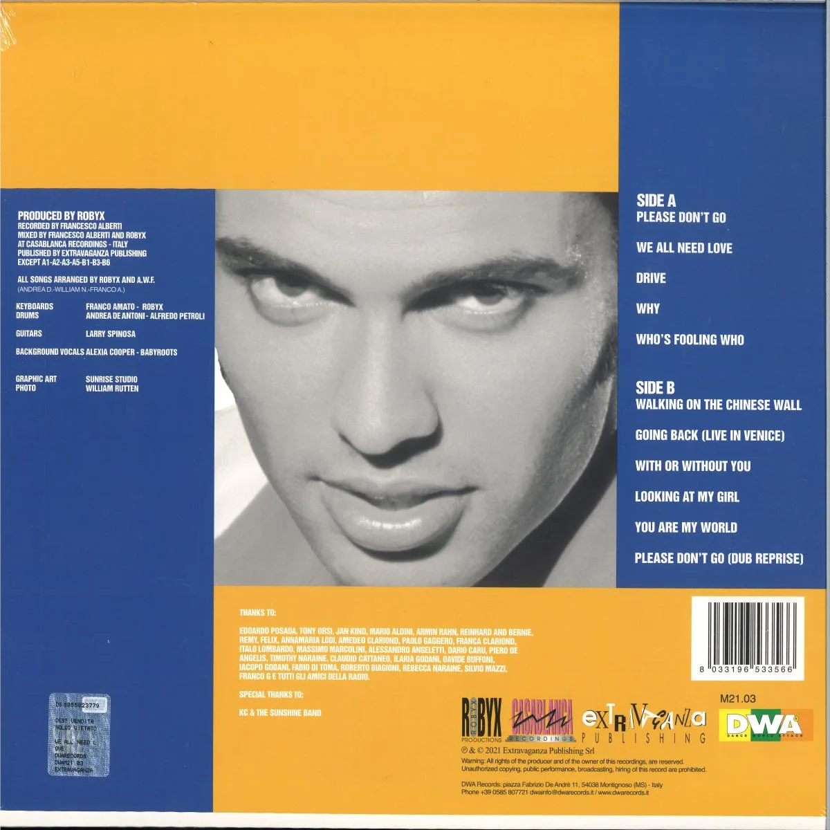 Back cover — Double You — WE ALL NEED LOVE LP