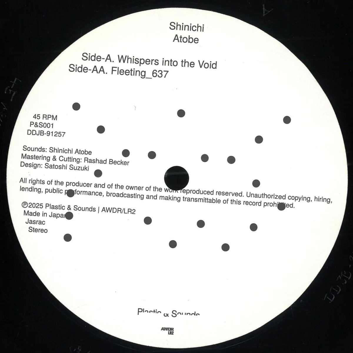 Лицевая сторона обложки — Shinichi Atobe — Whispers into the Void / Fleeting_637