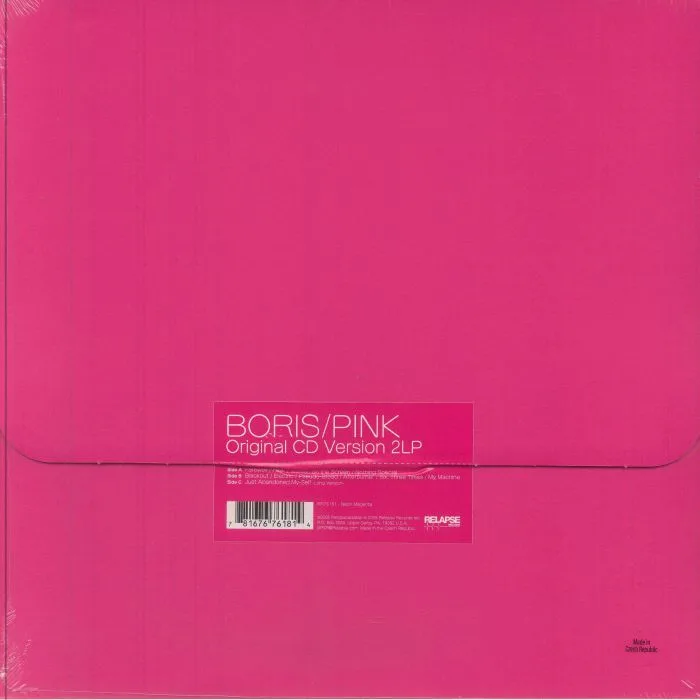 Обратная сторона обложки — BORIS — Pink (20th Anniversary Edition)