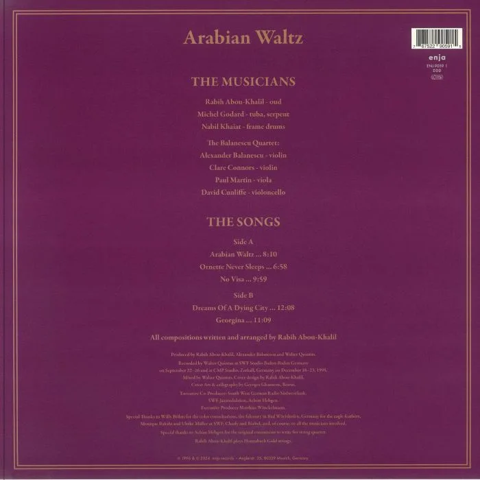 Back cover — Rabih ABOU KHALIL — Arabian Waltz (reissue)