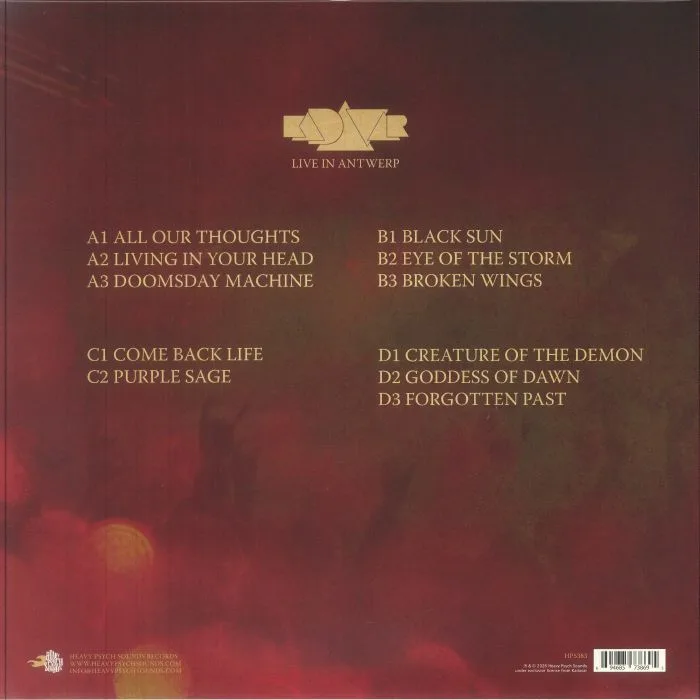Back cover — KADAVAR — Live In Antwerp