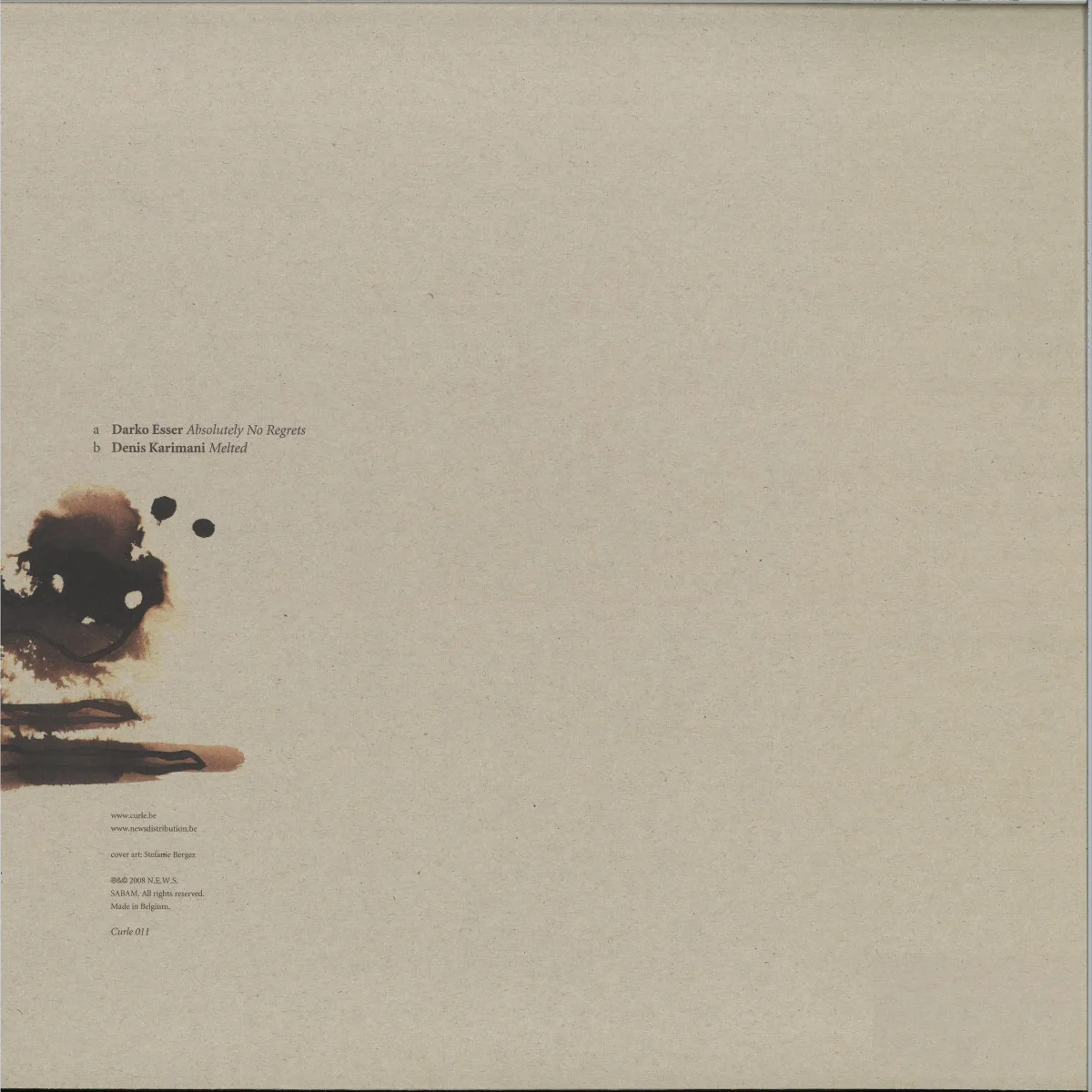 Back cover — Darko Esser/Denis Karimani — Absolutely No Regrets / Melted