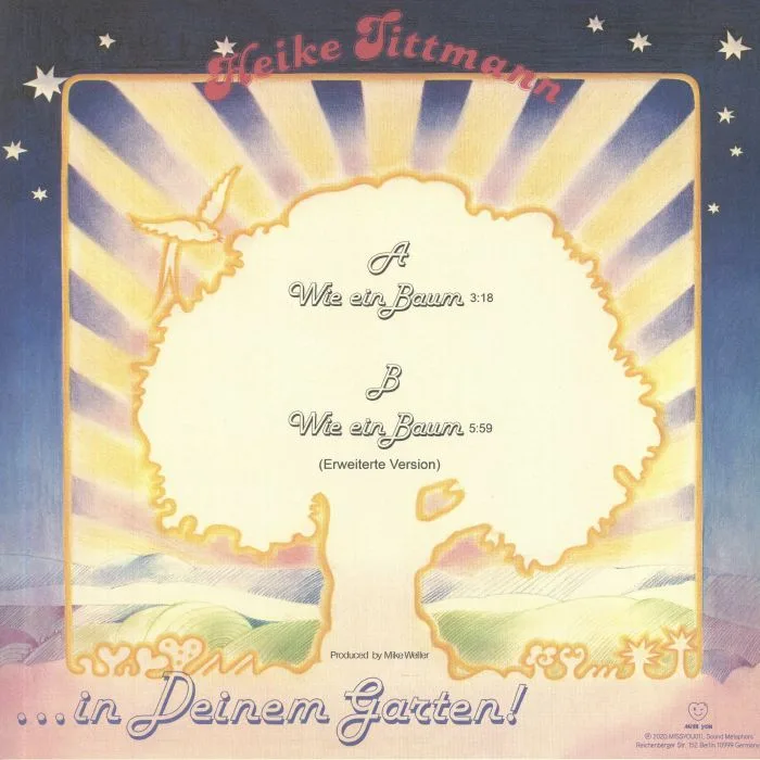 Обратная сторона обложки — Heike TITTMANN — Wie Ein Baum Will Ich Sein (reissue)
