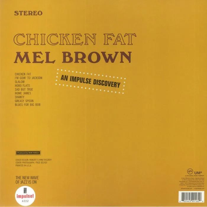 Обратная сторона обложки — Mel BROWN — Chicken Fat (Verve By Request Series)