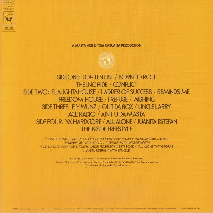 Back cover — MASTA ACE / TOM CARUANA — Natural Forces