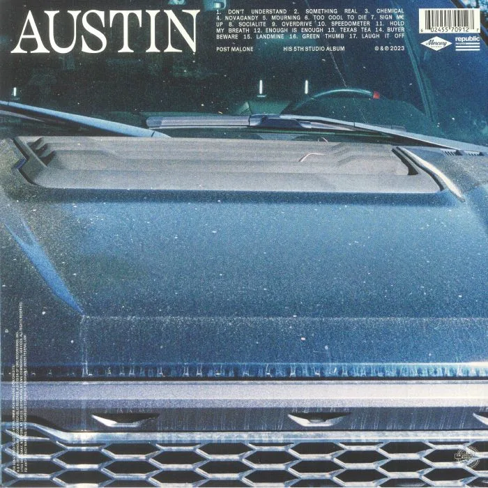 Back cover — POST MALONE — Austin