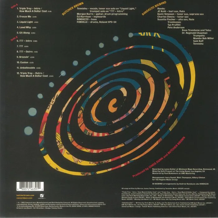 Back cover — BUTCHER BROWN — Presents Triple Trey Featuring Tennishu & R4nd4zzo Bigb4nd