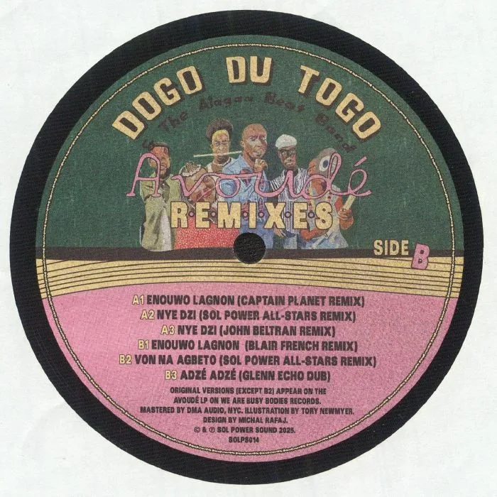 Обратная сторона обложки — DOGO DU TOGO & THE ALAGAA BEAT BAND — Avoude Remixes