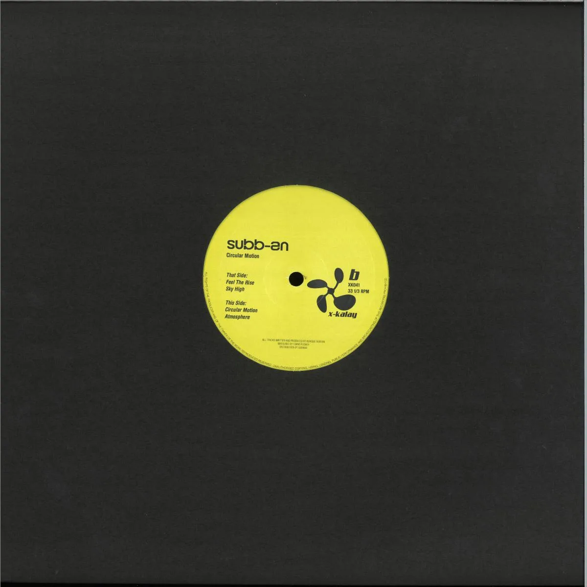 Back cover — Subb-an — Circular Motion