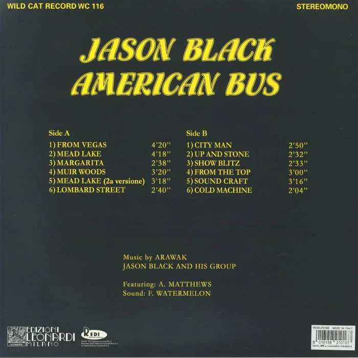 Обратная сторона обложки — Jason BLACK — American Bus (reissue)
