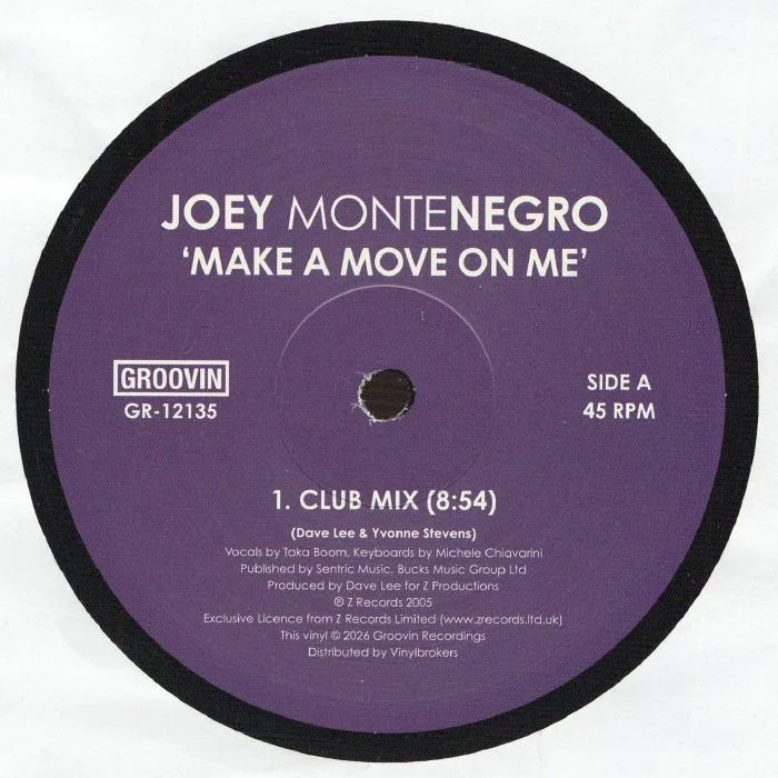 Лицевая сторона обложки — Joey aka DAVE LEE MONTENEGRO — Make A Move On Me (Complete Vinyl Edition)