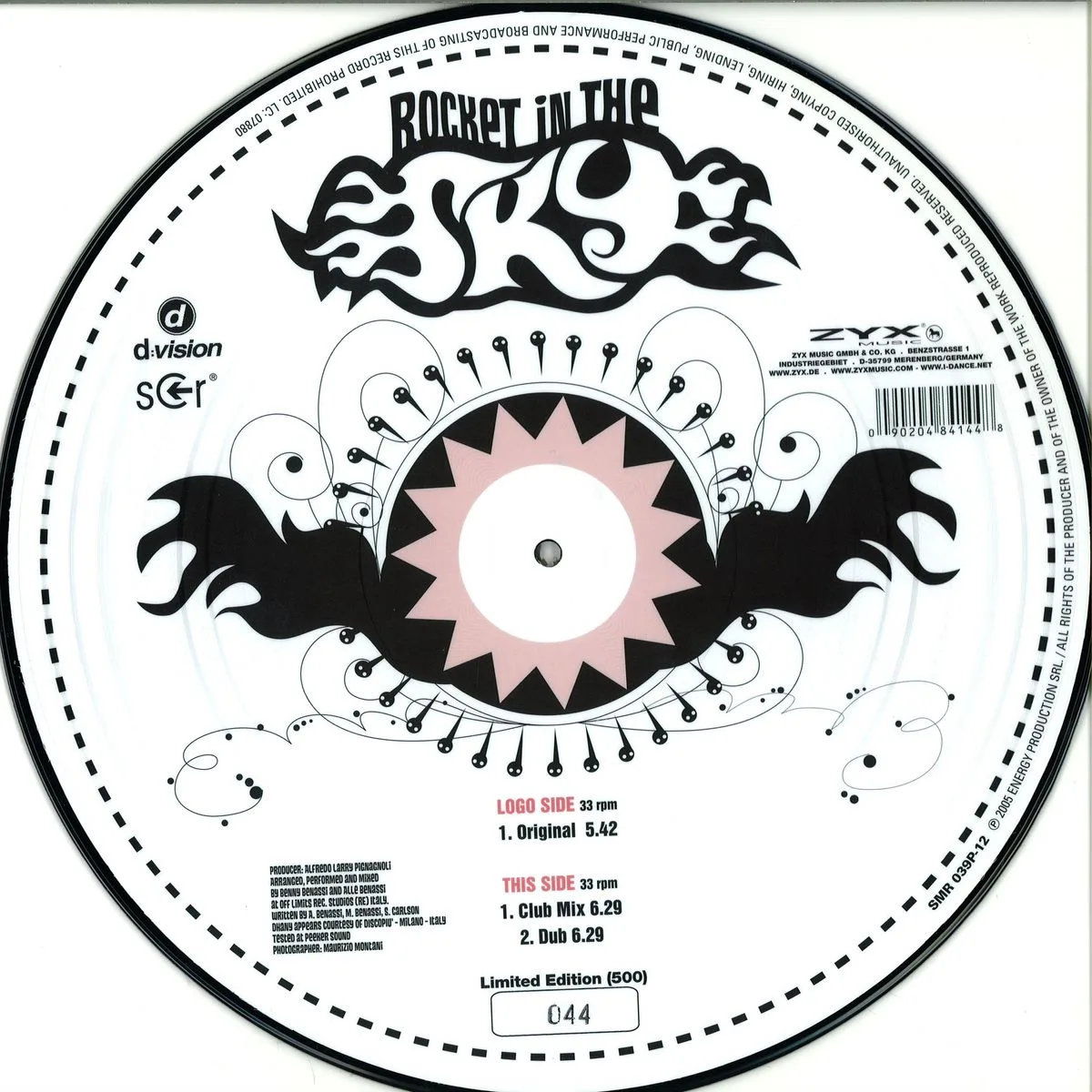 Back cover — Benassi Brosfeat.Dhany — Rocket In The Sky