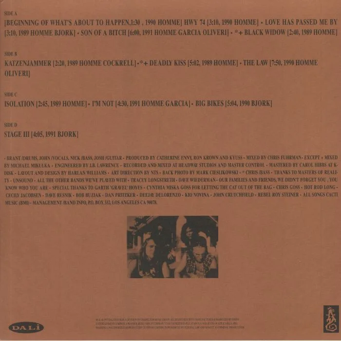 Back cover — KYUSS — Wretch
