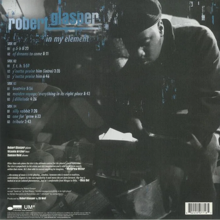 Back cover — Robert GLASPER — In My Element (Blue Note Classic Vinyl Series)