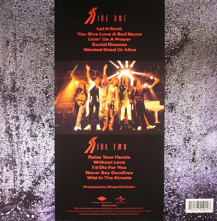 Обратная сторона обложки — BON JOVI — Slippery When Wet (remastered)