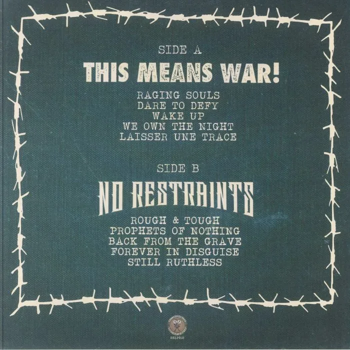 Обратная сторона обложки — THIS MEANS WAR / NO RESTRAINTS — Leave A Trace