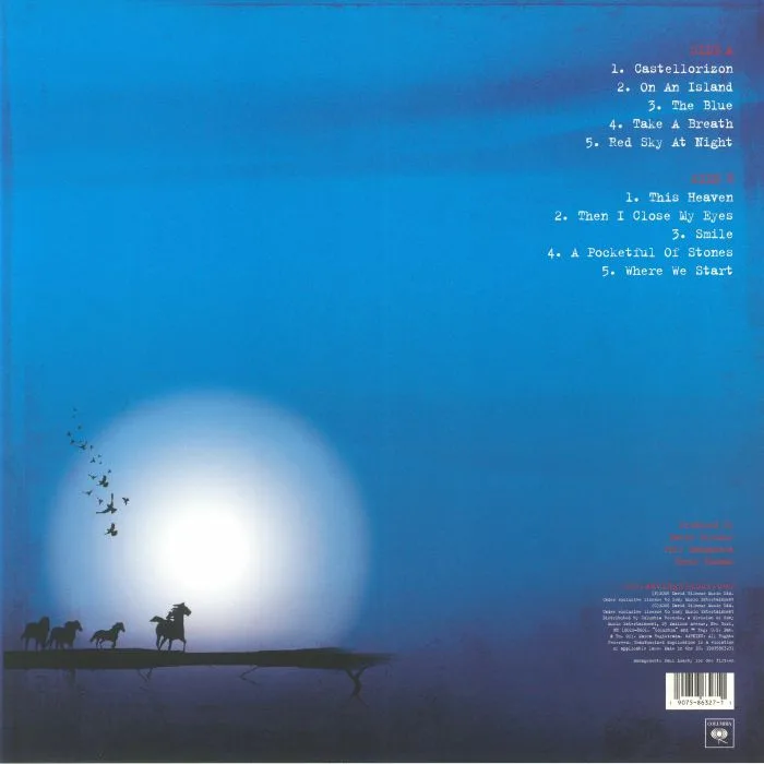 Back cover — David GILMOUR — On An Island (reissue)