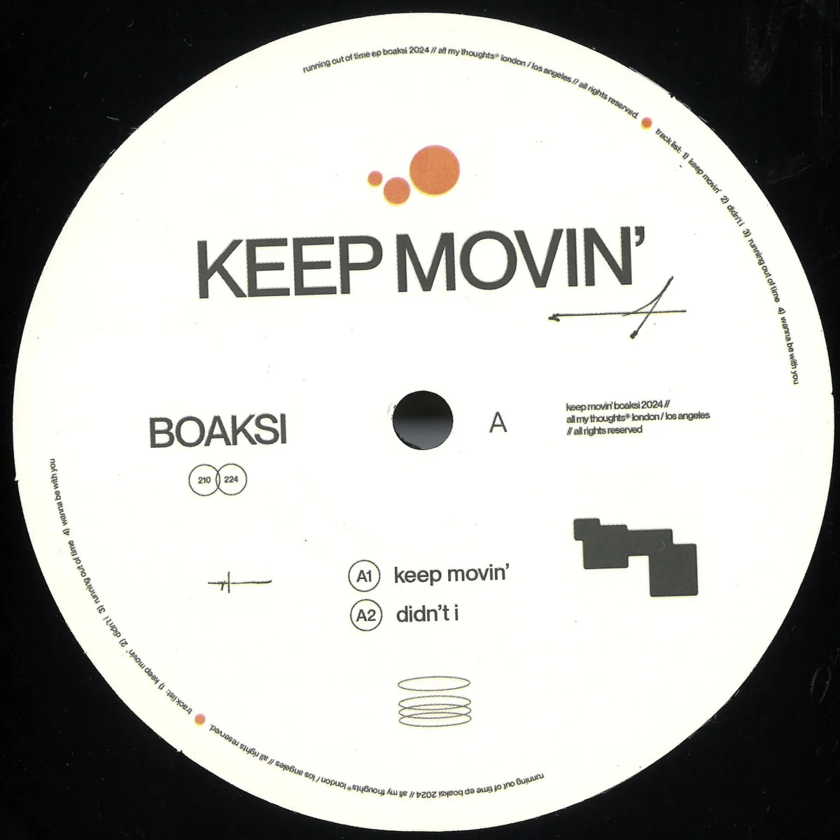 Front cover — Boaksi — Keep Movin'