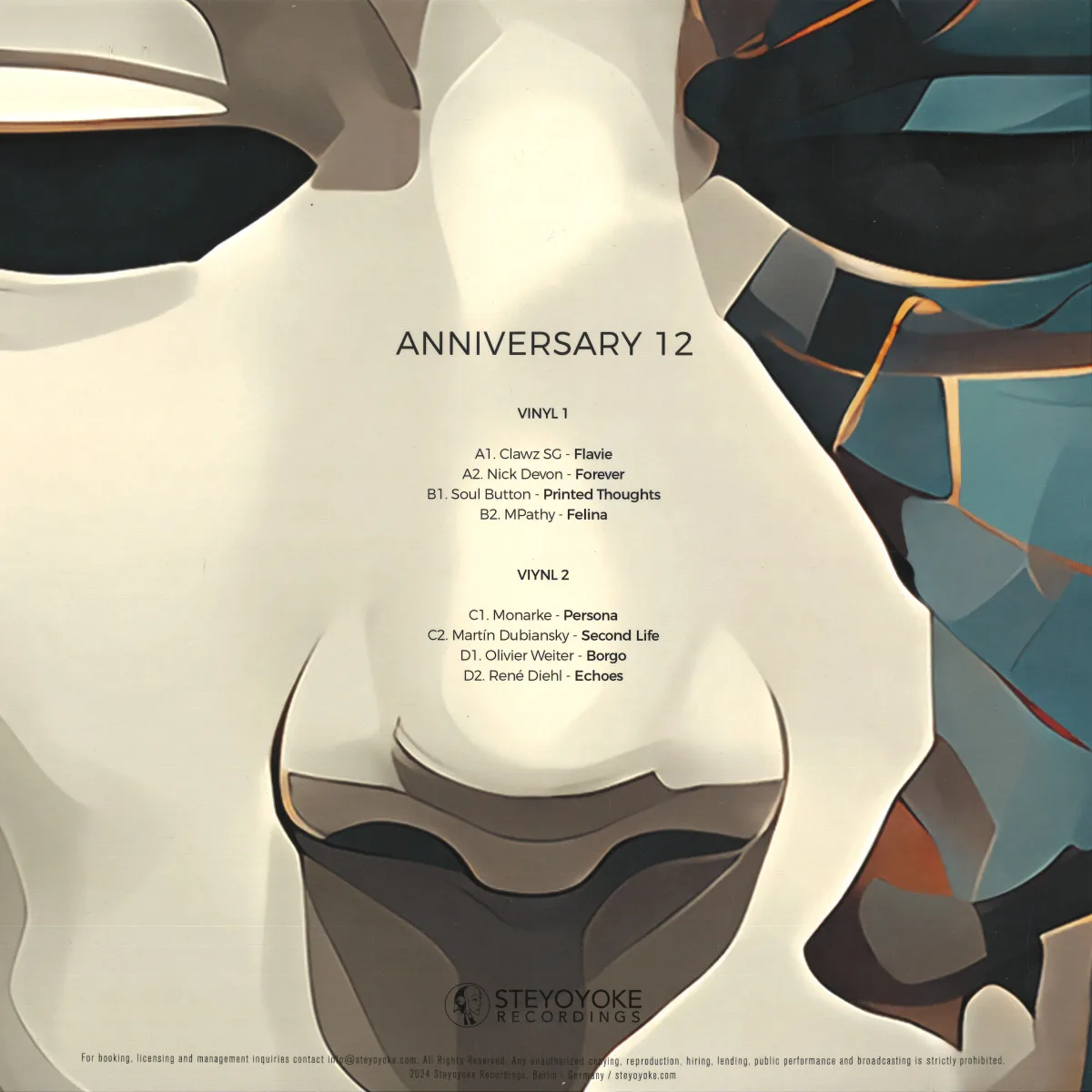 Обратная сторона обложки — Various — Steyoyoke Anniversary, Vol. 12 2x12"