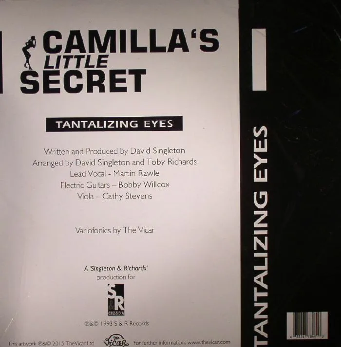 Back cover — CAMILLA'S LITTLE SECRET — Tantalizing Eyes (Record Store Day 2015)