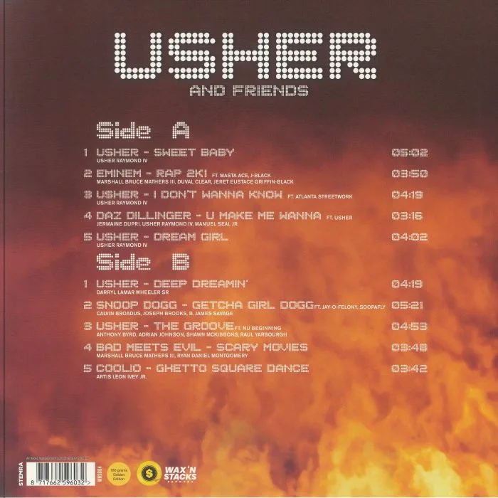 Back cover — USHER / VARIOUS — Usher & Friends